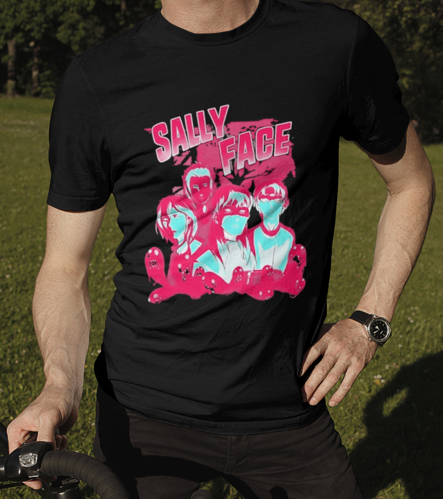 Sally Face Characters Group Indie Game Sal Fisher T-Shirt