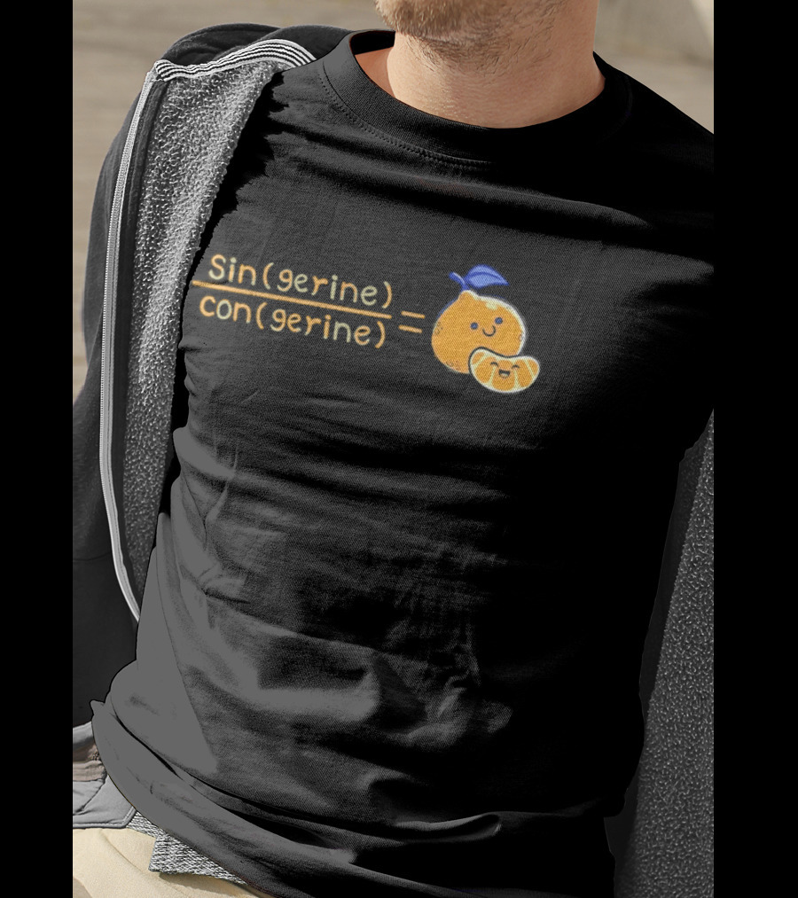Singerine Divided By Congerine Equals Tangerine Math Pun T-Shirt
