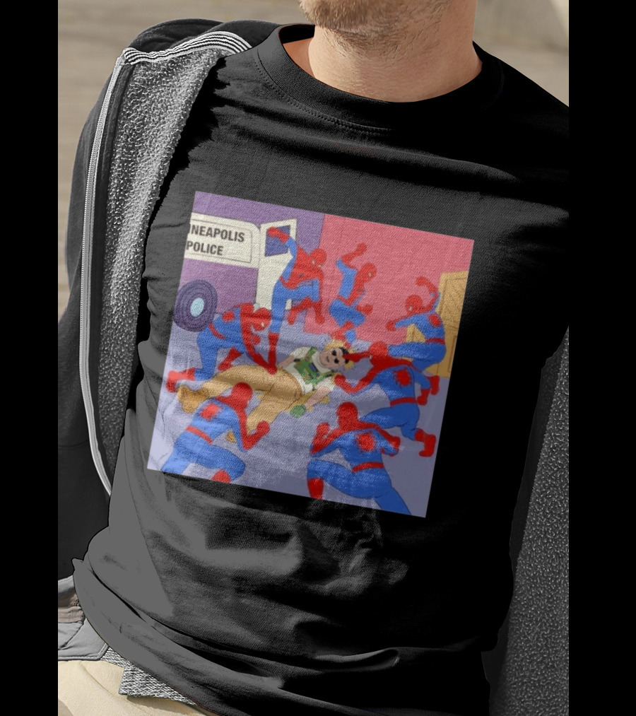 Spider Man Minneapolis Police Kicking Jake Lang T-Shirt