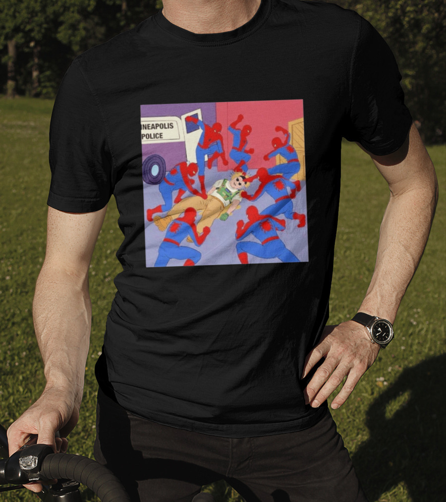 Spider Man Minneapolis Police Kicking Jake Lang T-Shirt