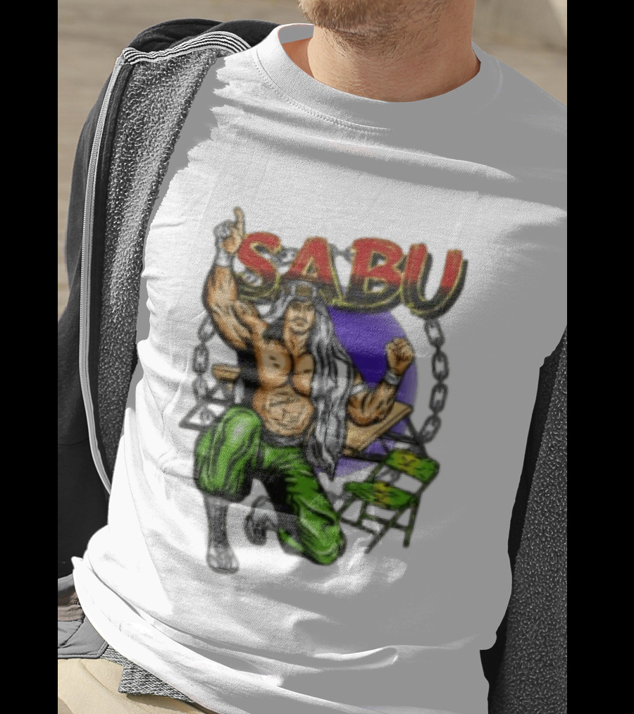 Beyondhumanmerch The Great Sabu Wrestling Character Chains And Table T-Shirt