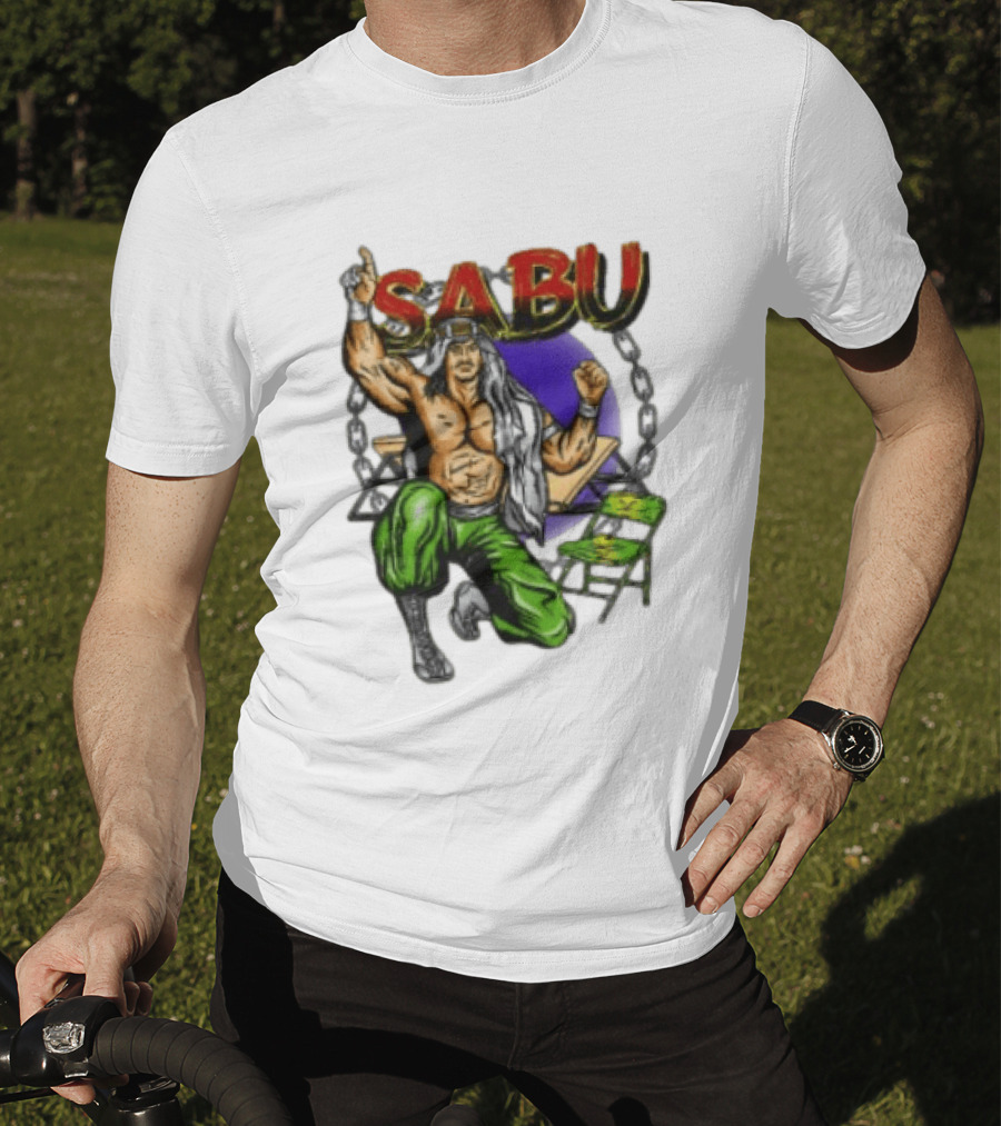 Beyondhumanmerch The Great Sabu Wrestling Character Chains And Table T-Shirt