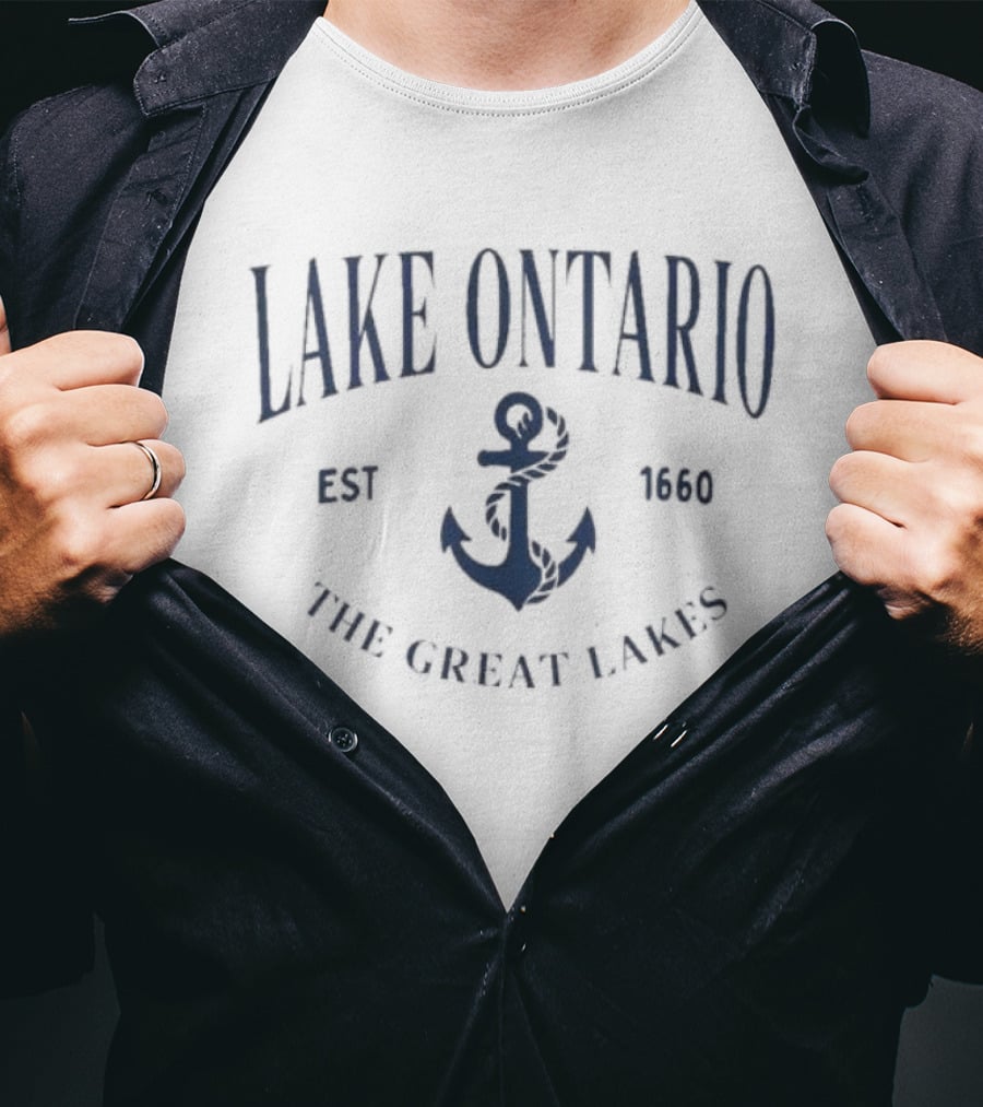 Lake Ontario Anchor Est 1600 The Great Lakes T-Shirt
