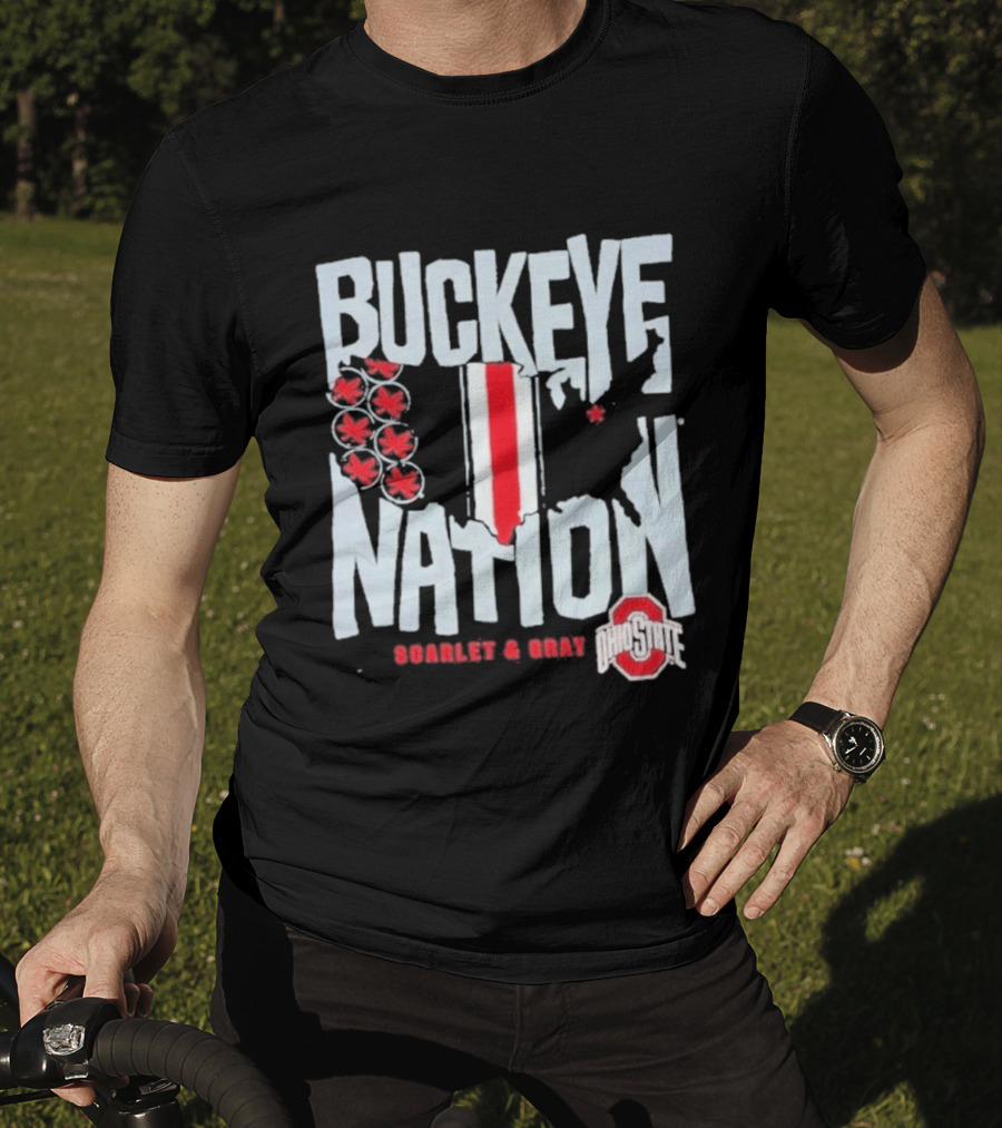 Buckeye Nation Scarlet & Gray Ohio State T-Shirt