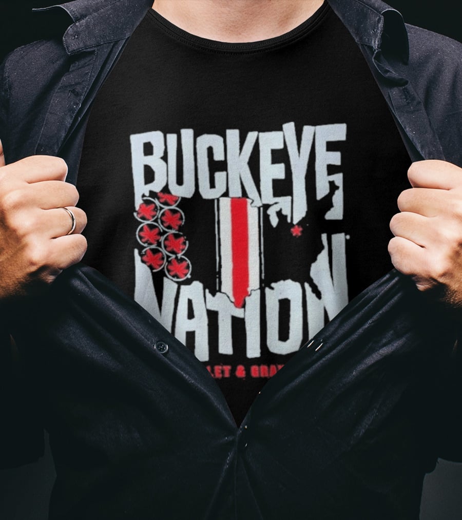 Buckeye Nation Scarlet & Gray Ohio State T-Shirt