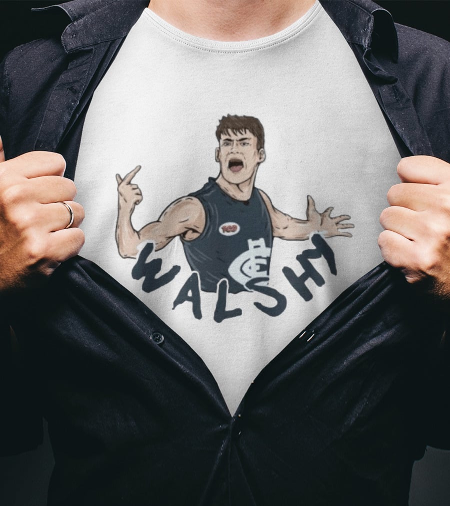 Sam Walsh Walshy Carlton FC Football Player Action Pose T-Shirt