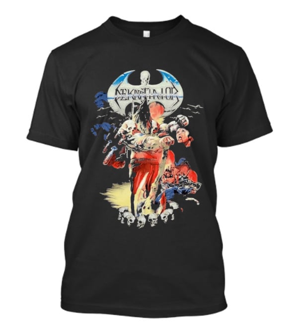 Dekapitator The Storm Before The Calm Skull And Axe Battle Scene T-Shirt