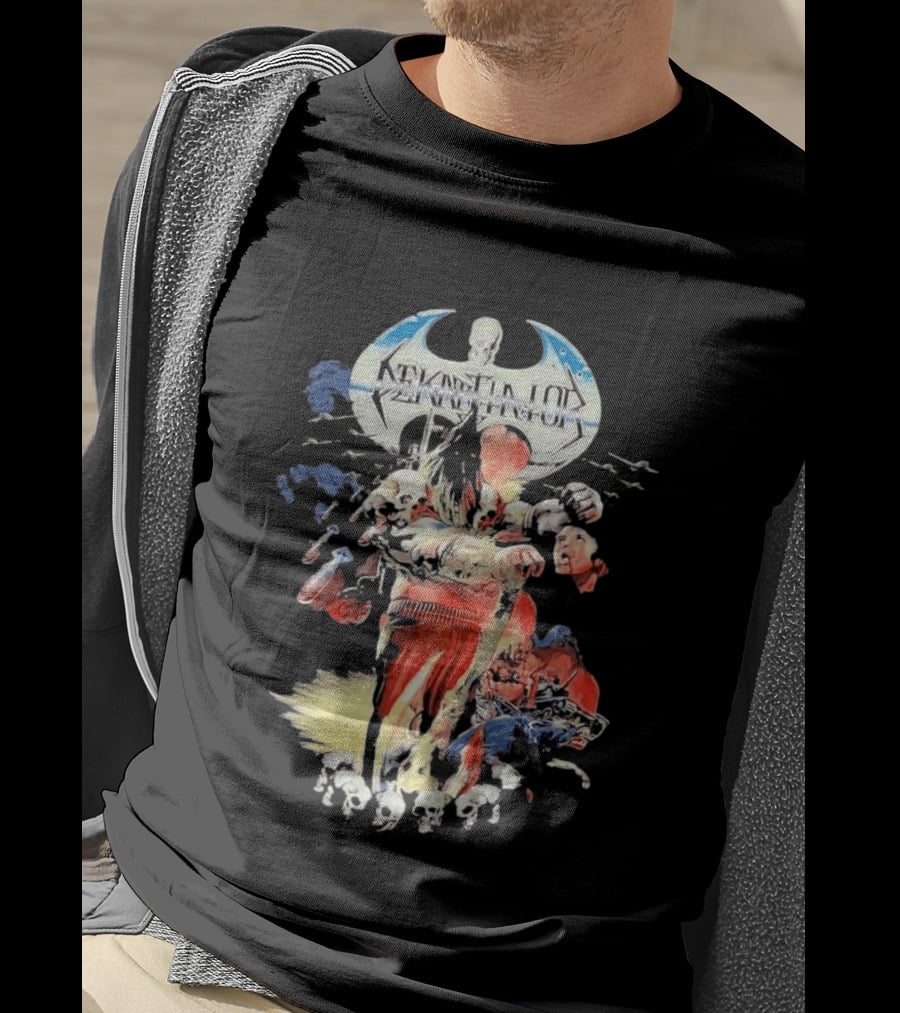 Dekapitator The Storm Before The Calm Skull And Axe Battle Scene T-Shirt