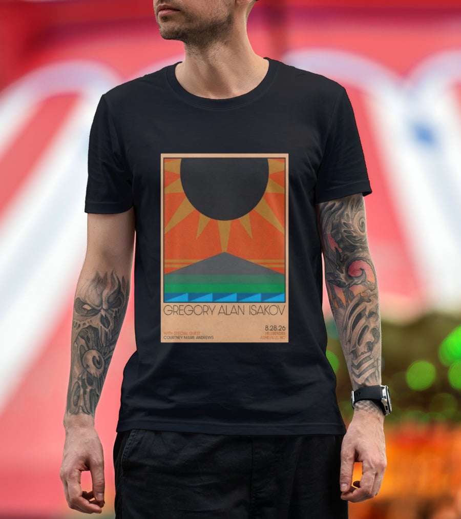 Gregory Alan Isakov 08 28 26 Hellbender Asheville NC Tour With Courtney Marie Andrews T-Shirt