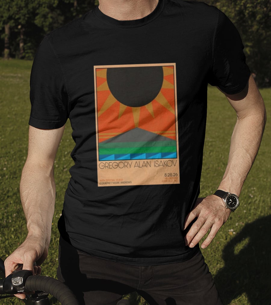 Gregory Alan Isakov 08 28 26 Hellbender Asheville NC Tour With Courtney Marie Andrews T-Shirt