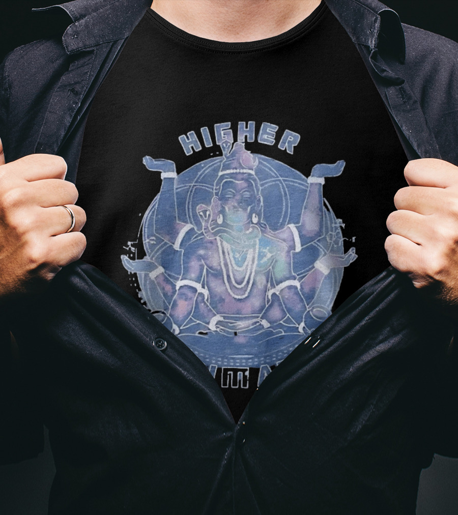 Higher Primate Shiva Meditation Galaxy Spiritual T-Shirt