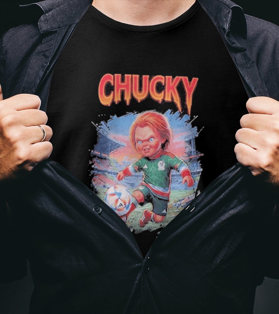 Chucky In Mexico Soccer Halloween House Of Tees T-Shirt