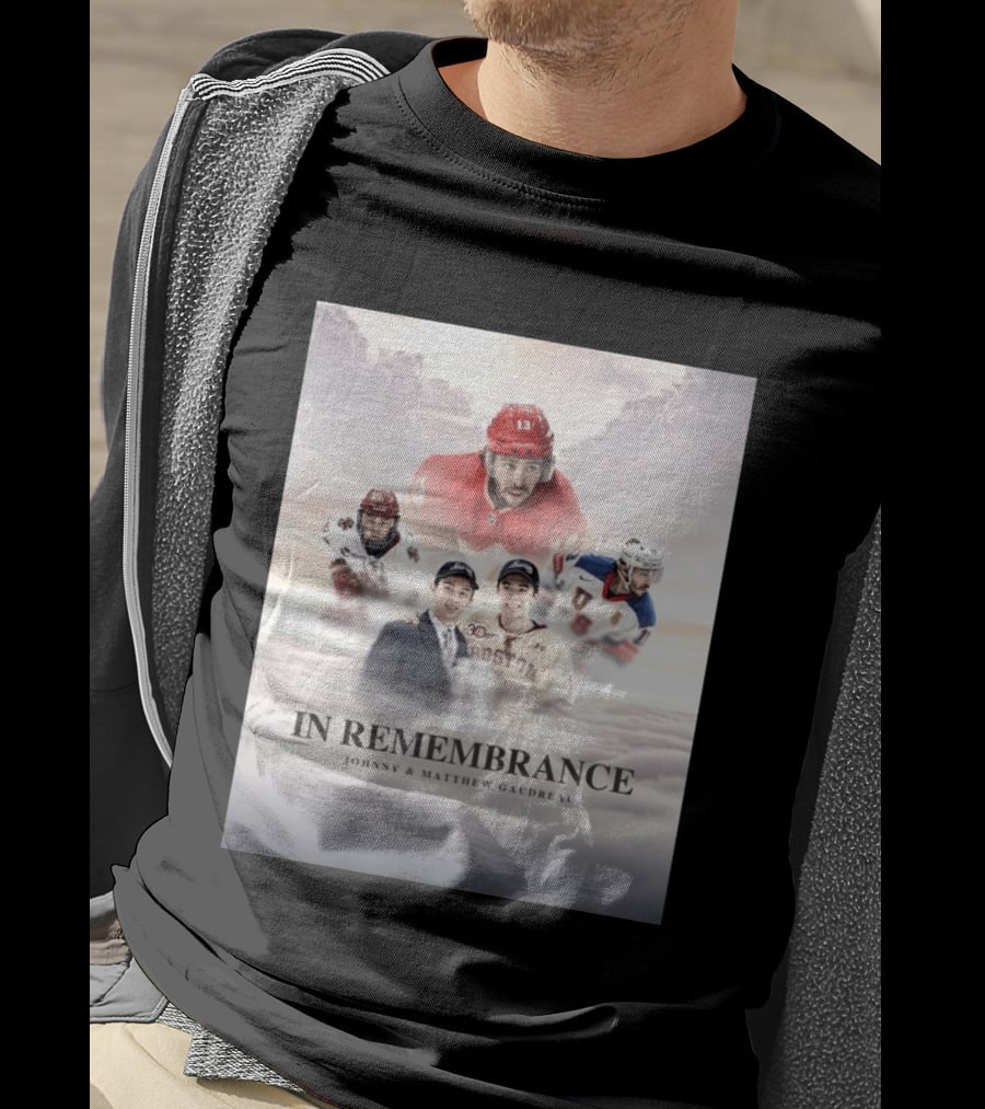 In Remembrance Johnny & Matthew Gaudreau Hockey Tribute With Boston And USA Jerseys T-Shirt