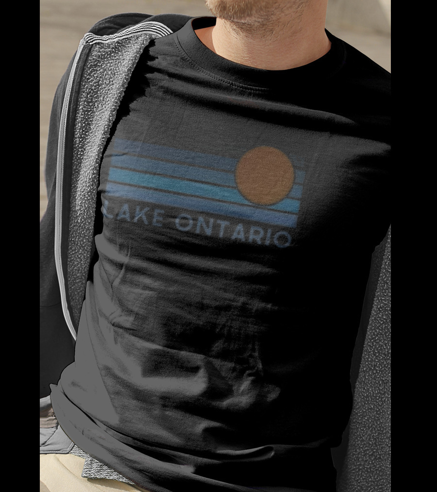 Lake Ontario Sunset Over Great Lakes Horizon T-Shirt