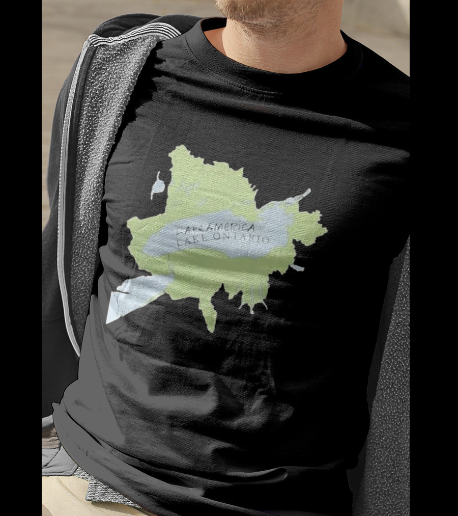 Lake America Lake Ontario Unique Map T-Shirt