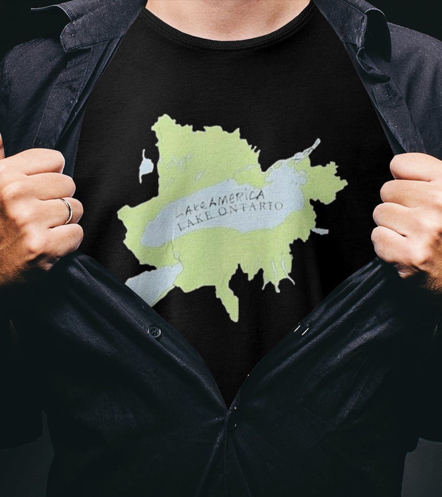 Lake America Lake Ontario Unique Map T-Shirt
