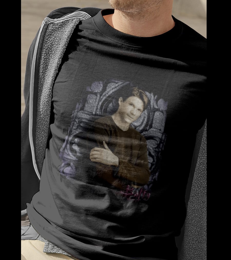 Riley Finn Marc Blucas Buffy Gothic Arch Arms Crossed T-Shirt