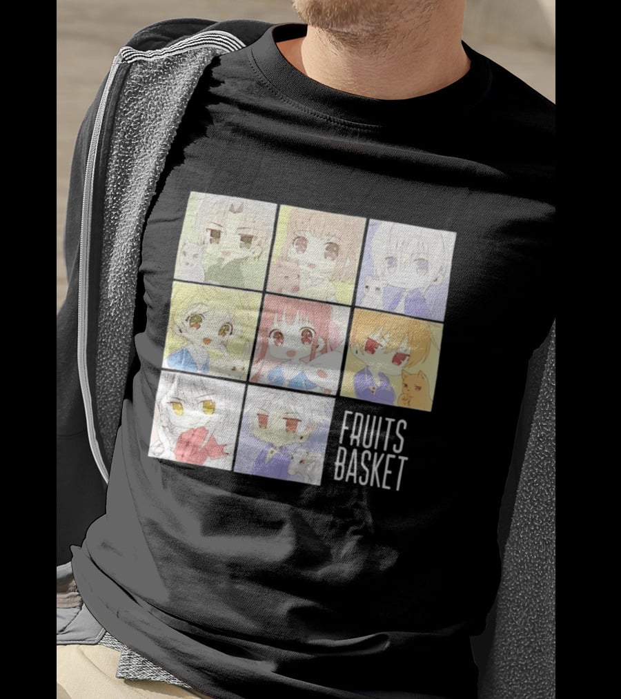 Fruits Basket Chibi Characters Grid With Cute Kawaii Anime T-Shirt