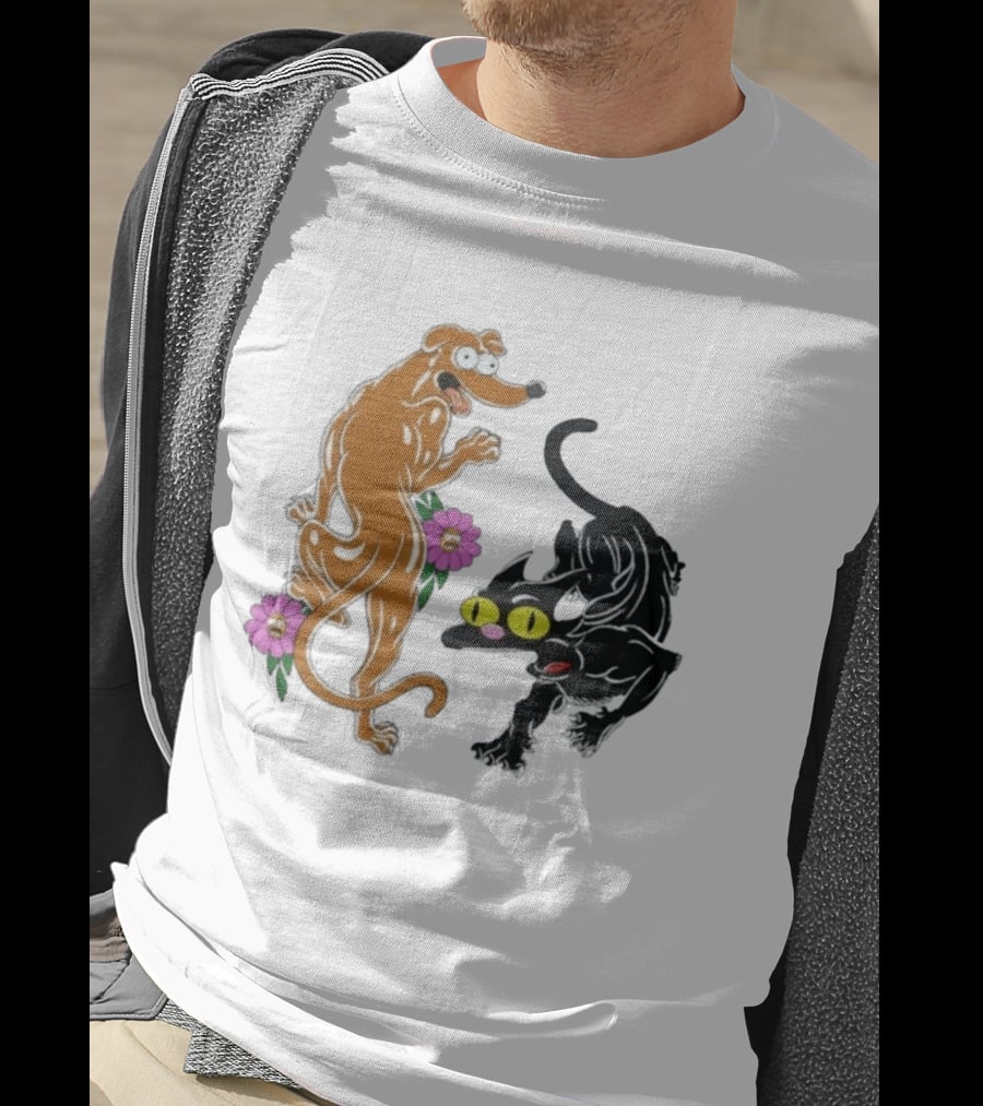 Buff Santa's Little Helper Snowball Ned Flanders Flowers T-Shirt