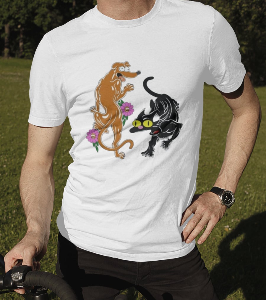Buff Santa's Little Helper Snowball Ned Flanders Flowers T-Shirt
