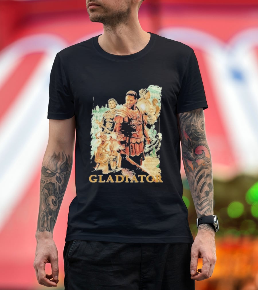 Gladiator Maximus Collage Russell Crowe Roman Warrior Epic T-Shirt