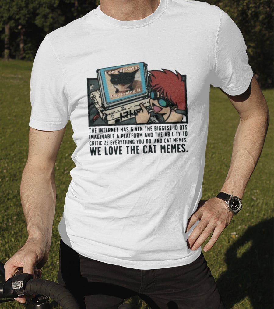 Edward Cowboy Bebop Internet Idiots Cat Memes Lore Update I'm Losing It T-Shirt