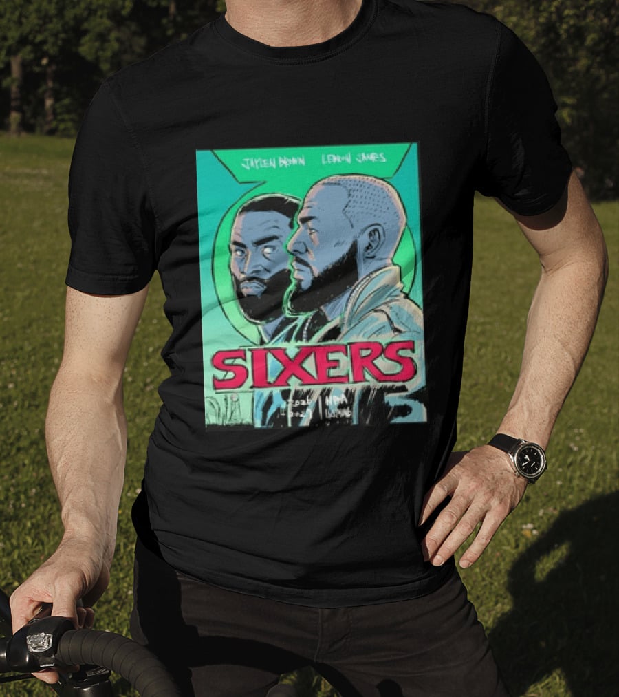 Jaylen Brown Lebron James Sixers NBA Lanterns T-Shirt