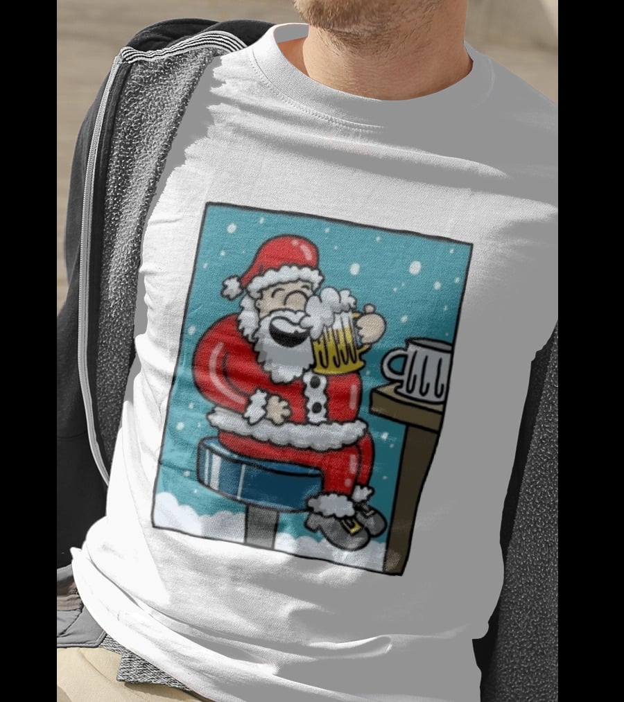 Santa Claus It's The Most Wonderful Time For A Beer Christmas T-Shirt