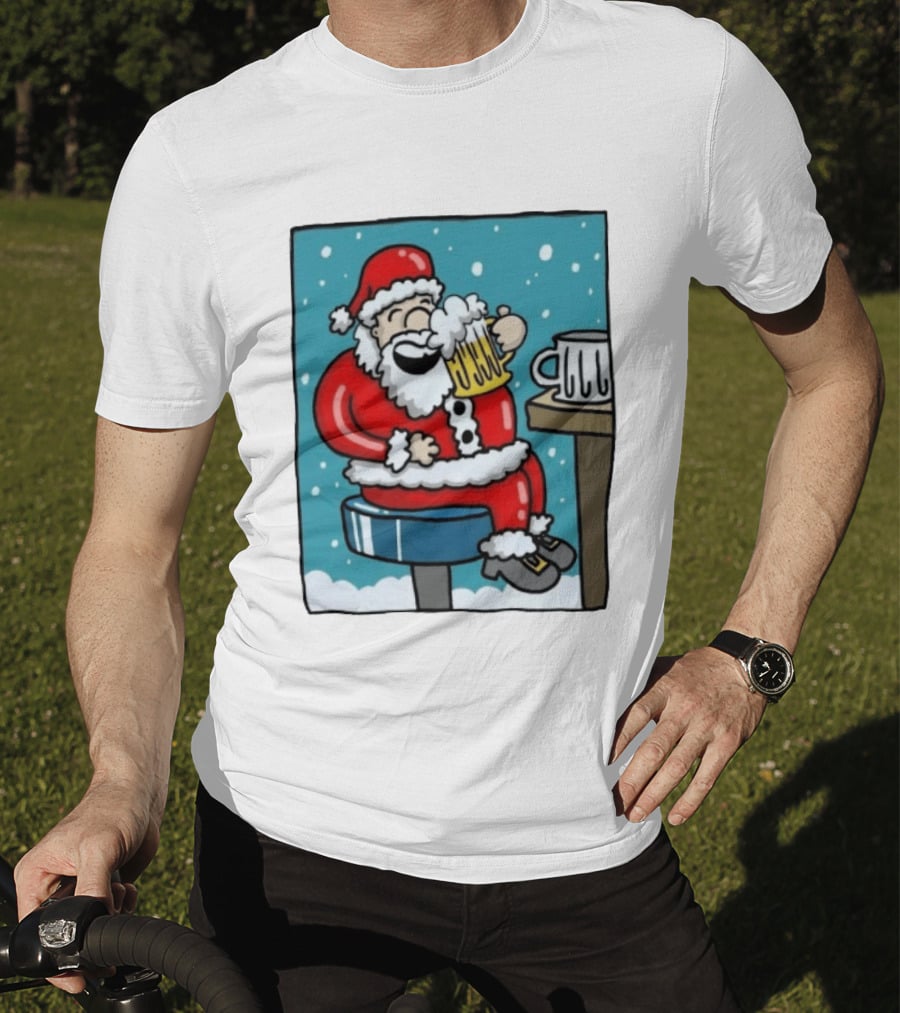 Santa Claus It's The Most Wonderful Time For A Beer Christmas T-Shirt