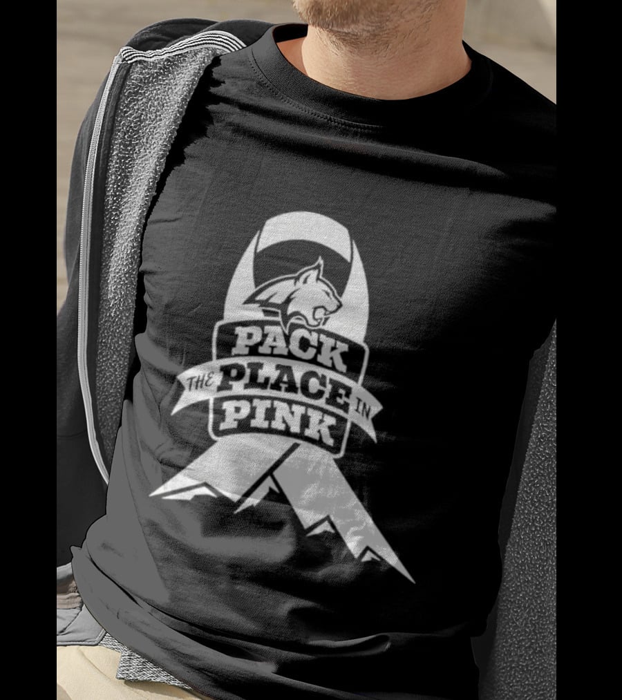 Pack The Place In Pink Bobcat Ribbon T-Shirt