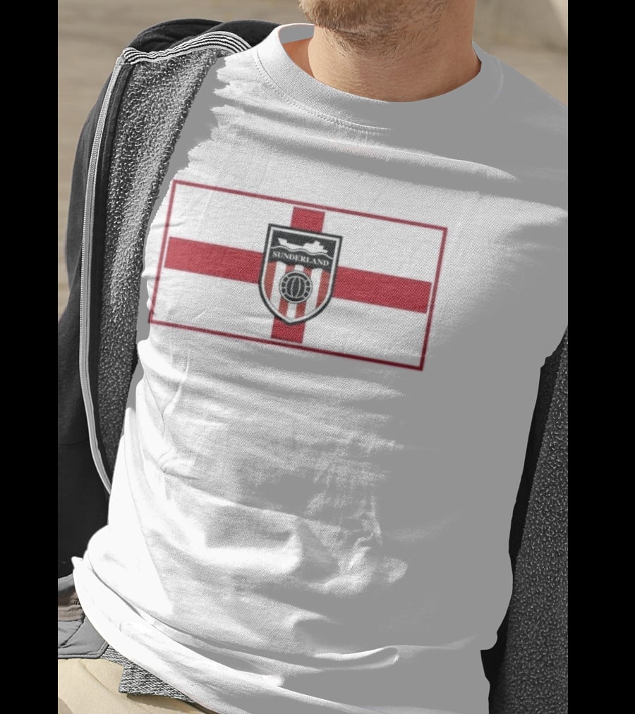 Sunderland AFC St George Cross Crest Flag Soccer Team T-Shirt