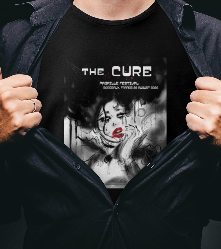 The Cure Pagaille Festival Bordeaux France 28 August 2026 Event T-Shirt