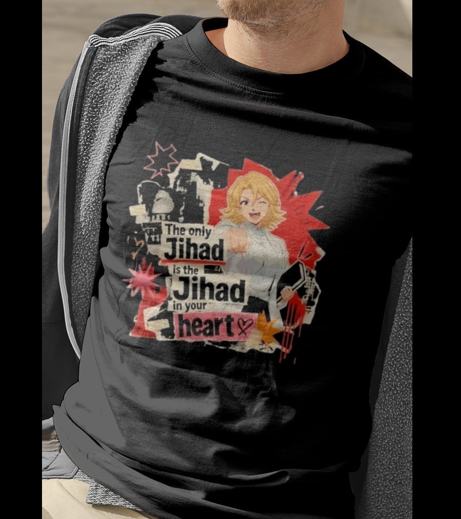 The Only Jihad Is The Jihad In Your Heart Anime Red Black Starburst Manga T-Shirt