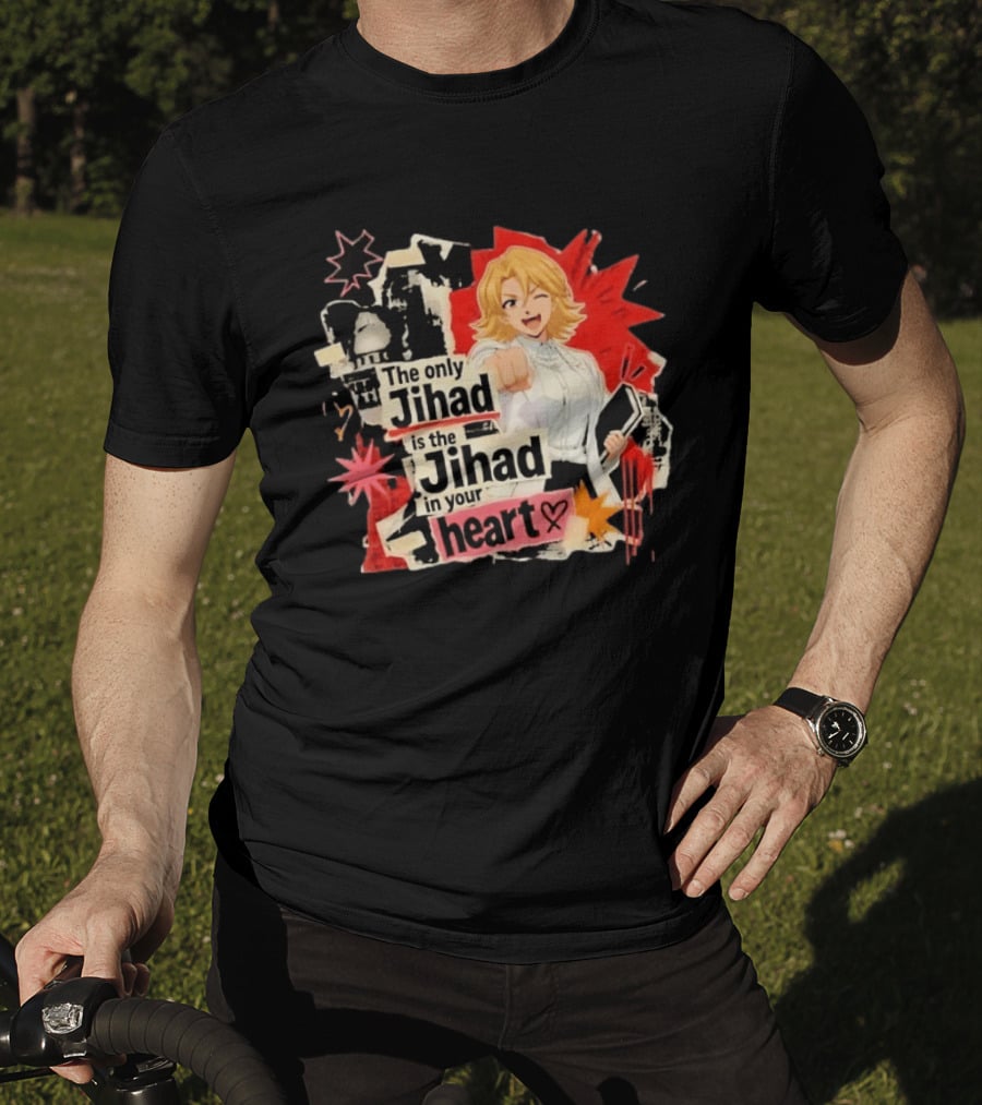 The Only Jihad Is The Jihad In Your Heart Anime Red Black Starburst Manga T-Shirt