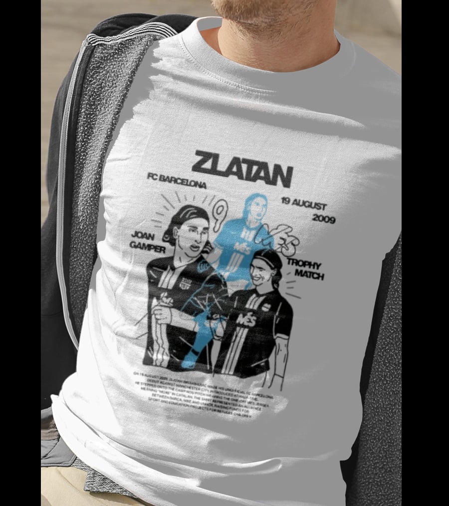 Zlatan Ibrahimović FC Barcelona 19 August 2009 Joan Gamper Trophy Més Match T-Shirt
