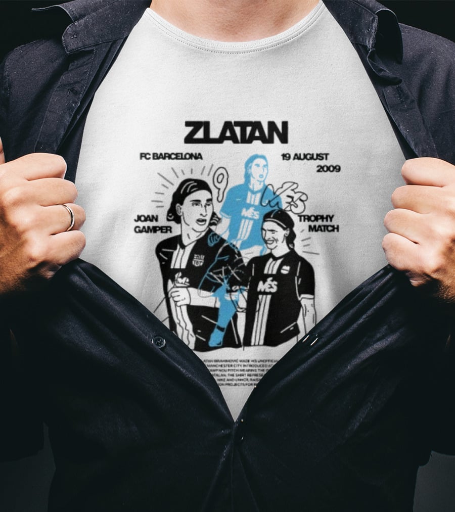 Zlatan Ibrahimović FC Barcelona 19 August 2009 Joan Gamper Trophy Més Match T-Shirt