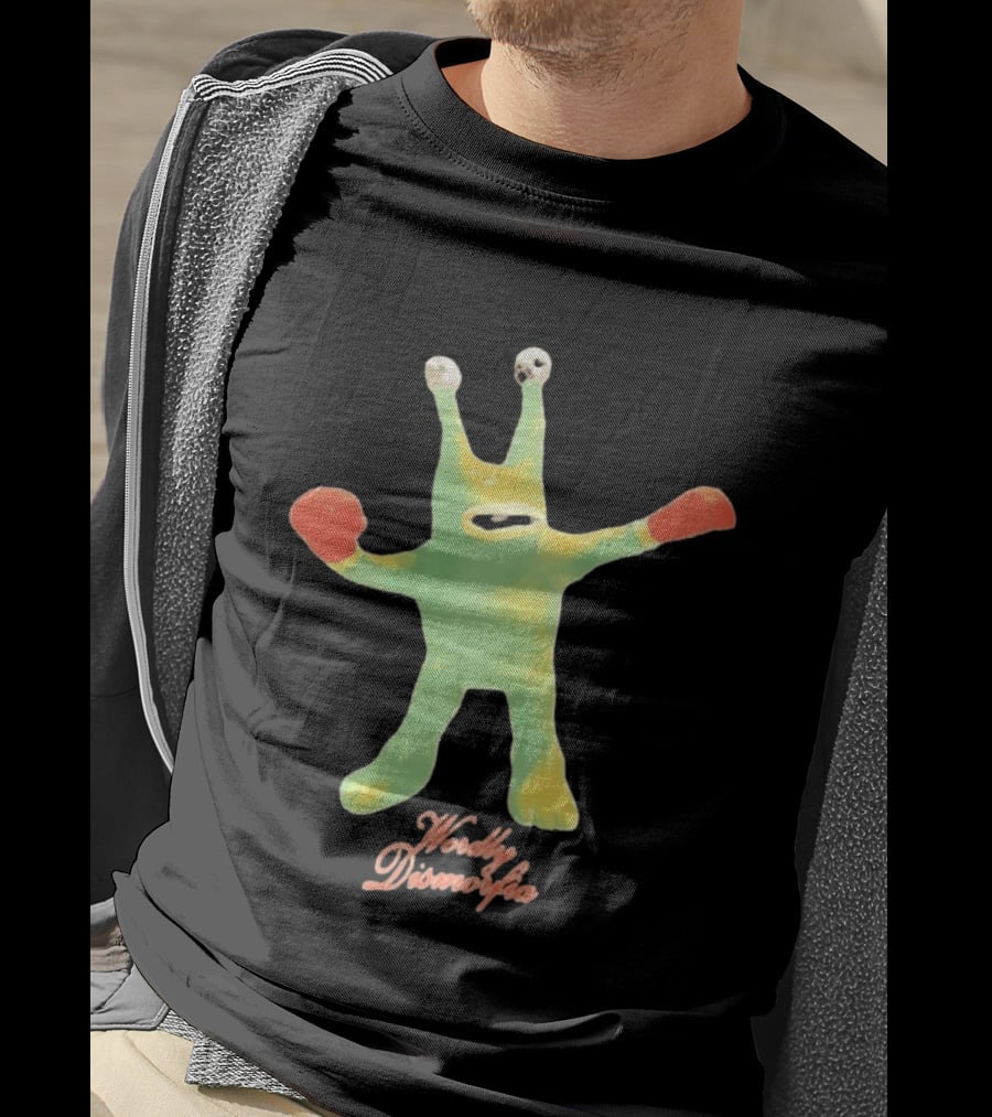 Wordly Dismorfia Boxing Alien Creature With Red Boxing Gloves T-Shirt