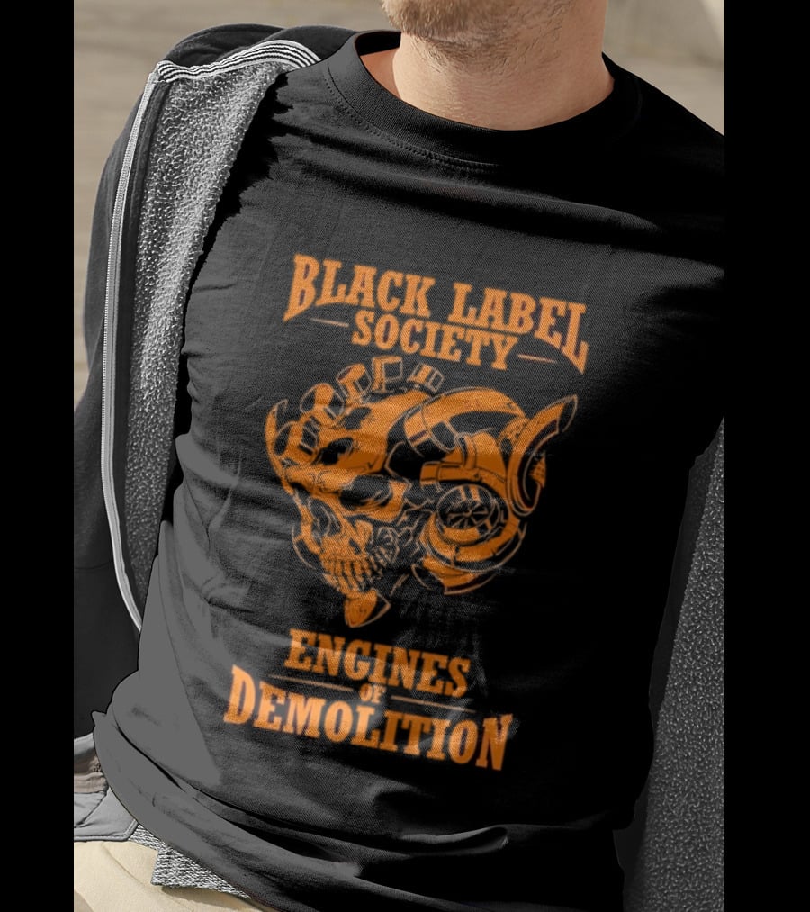 Black Label Society Engines Of Demolition Skull T-Shirt