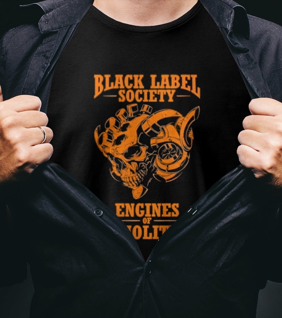 Black Label Society Engines Of Demolition Skull T-Shirt