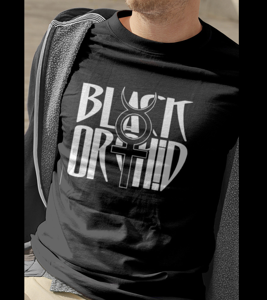 Black Orchid Occult Gothic Mystical T-Shirt
