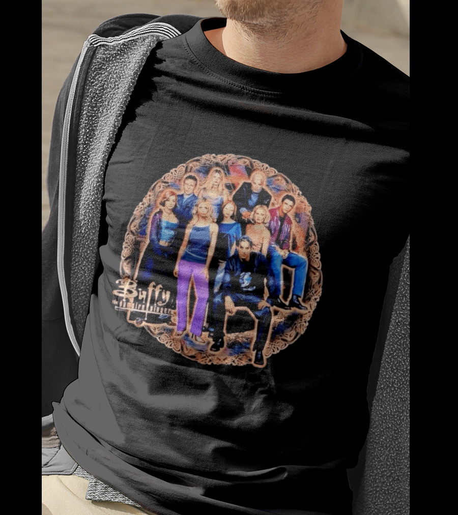 Buffy The Vampire Slayer Cast Angel Ensemble T-Shirt