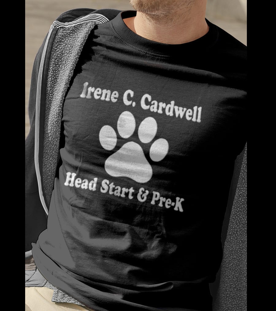 Irene C Cardwell Head Start Pre K White Paw T-Shirt