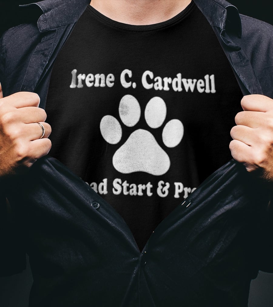 Irene C Cardwell Head Start Pre K White Paw T-Shirt