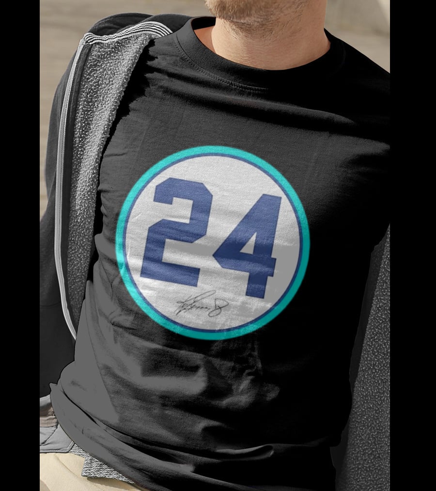 Ken Griffey Jr Number 24 Seattle Mariners Team Jersey Number T-Shirt