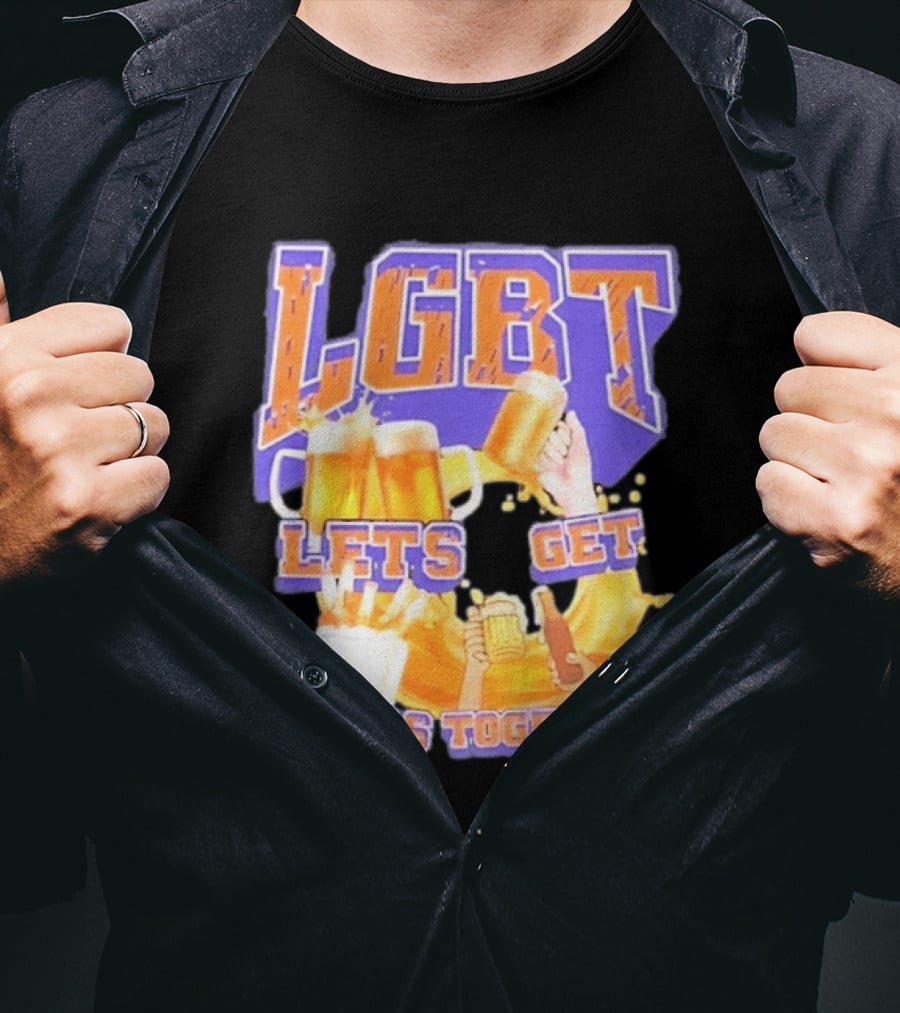 LGBT Lets Get Beers Together With Beer S And Cheers T-Shirt