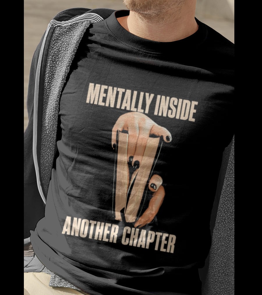 Mentally Inside Another Chapter Book Lover Hands Holding Book T-Shirt