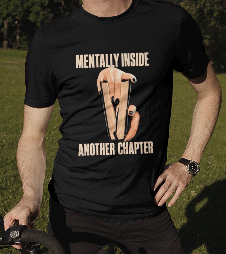 Mentally Inside Another Chapter Book Lover Hands Holding Book T-Shirt