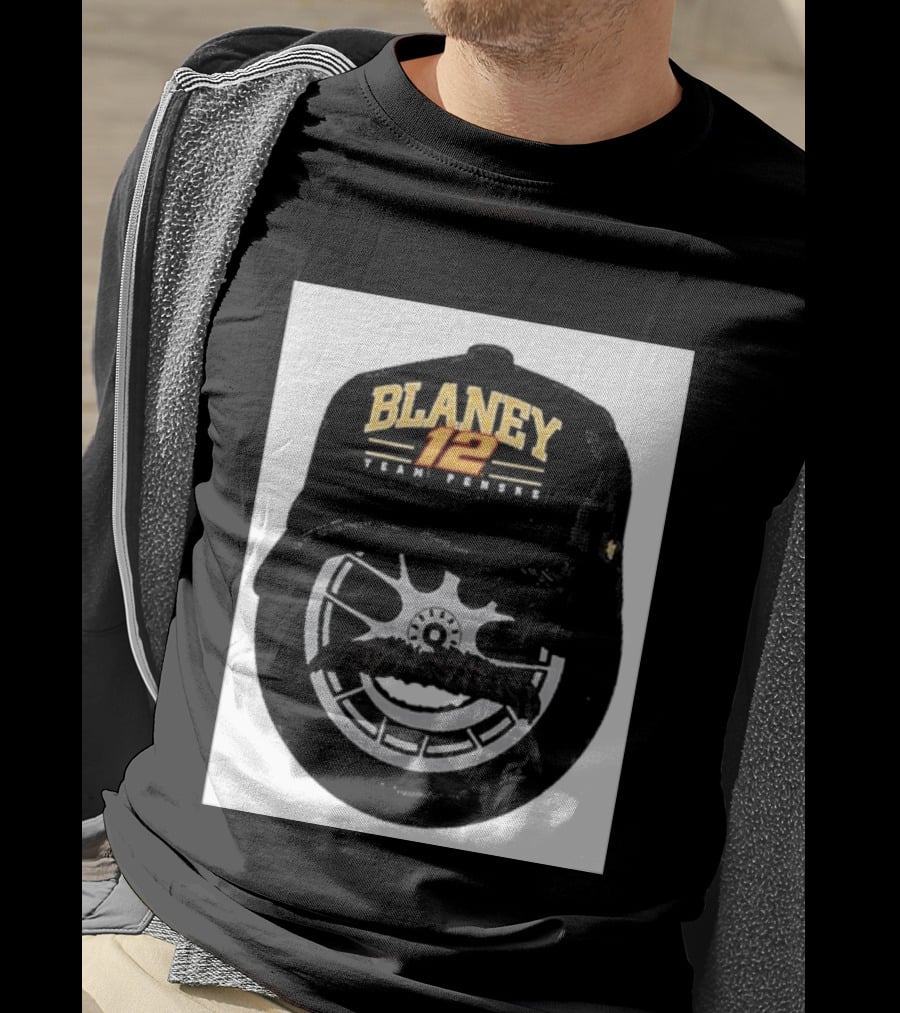 Blaney 12 Team Penske Mustache Racing Fan Gear T-Shirt