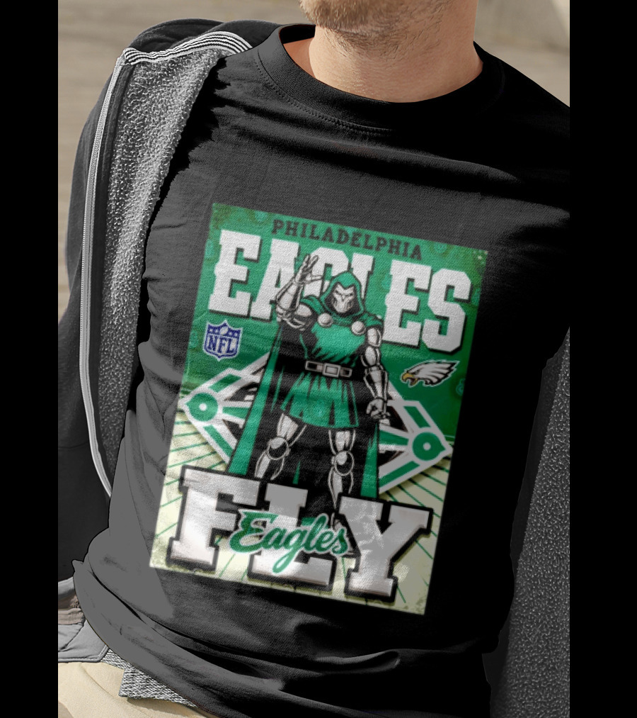 Philadelphia Eagles Doctor Doom NFL Fly Eagles T-Shirt