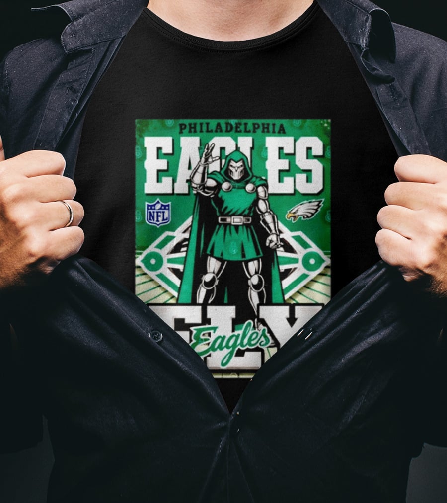 Philadelphia Eagles Doctor Doom NFL Fly Eagles T-Shirt